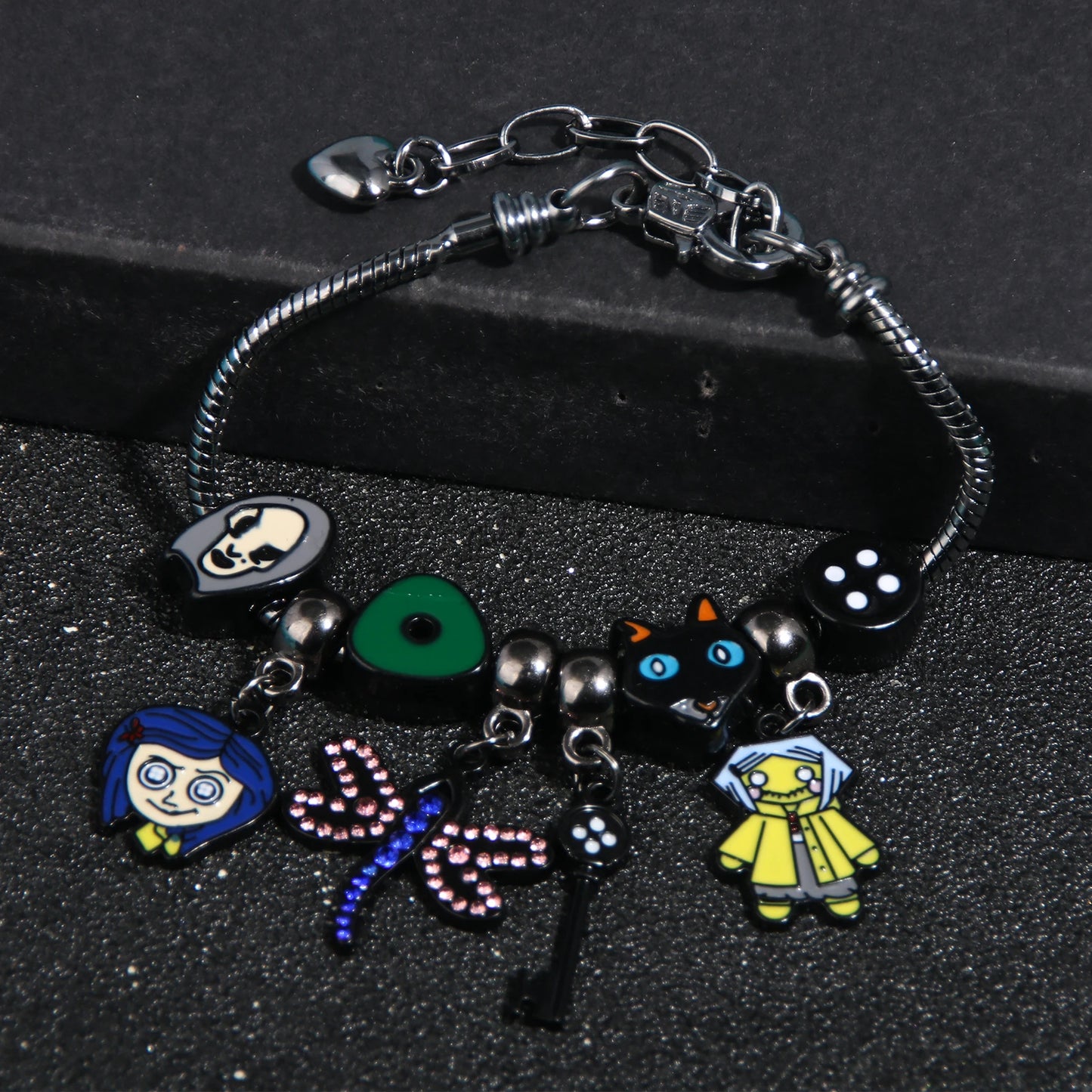 Coraline-Inspired Charm Bracelet