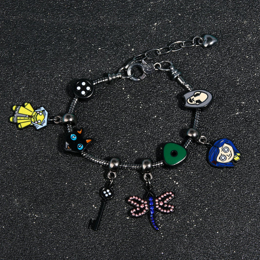 Coraline-Inspired Charm Bracelet